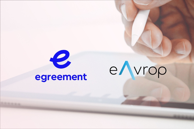 Bild på Egreement och e-Avrops företagslogotyper